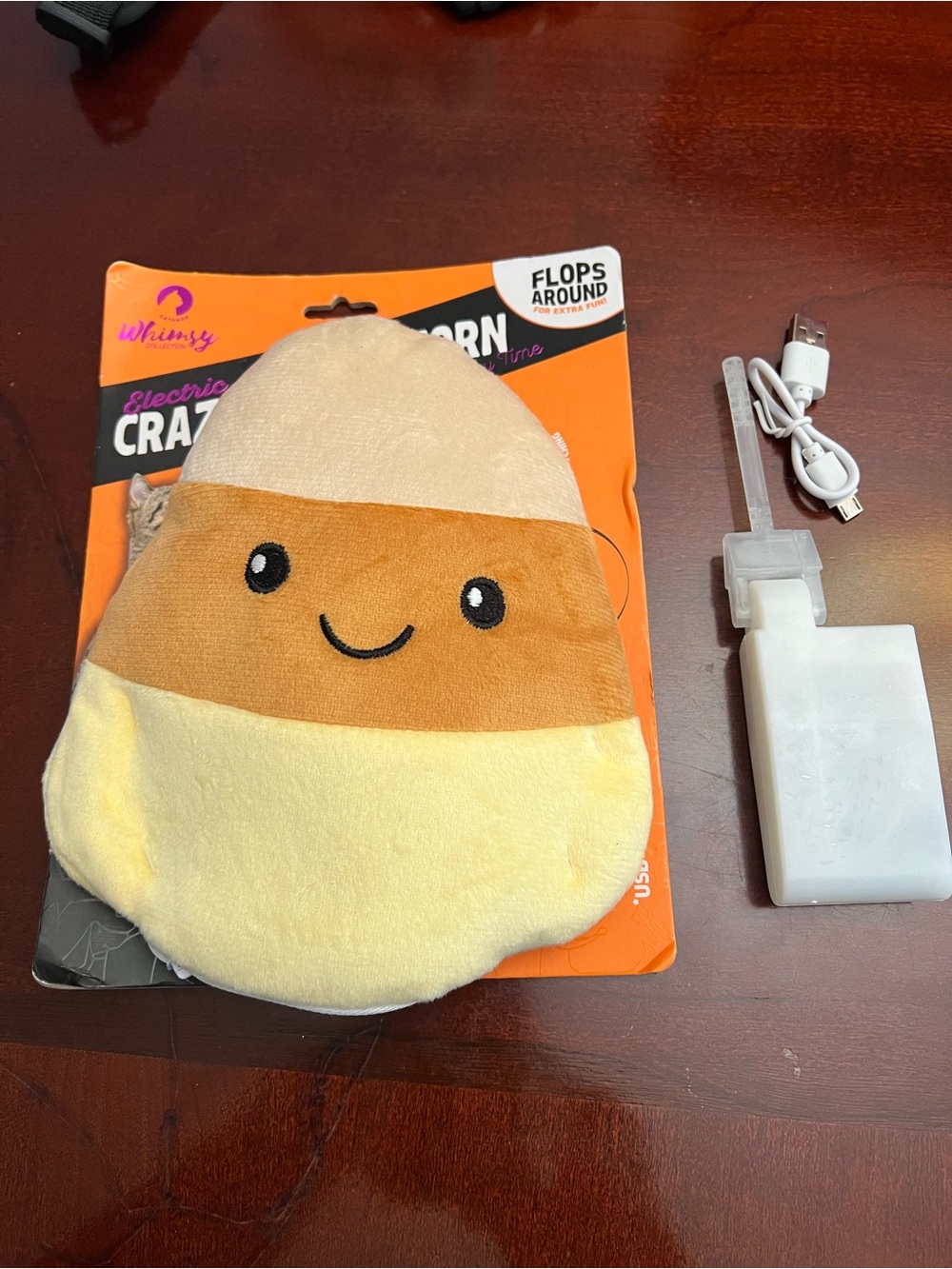 Whimsy Electric Crazy Corn Cat Toy - Yellow/Brown